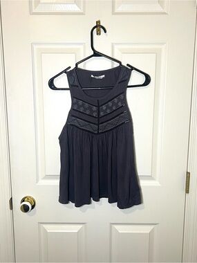 O'Neill Charcoal Embroidered Racerback Camisole